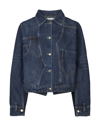 Rabens Saloner - Janny Denim Jakke - Washed Indigo